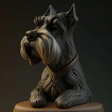 3D model Zwergschnauzer dog (STL)